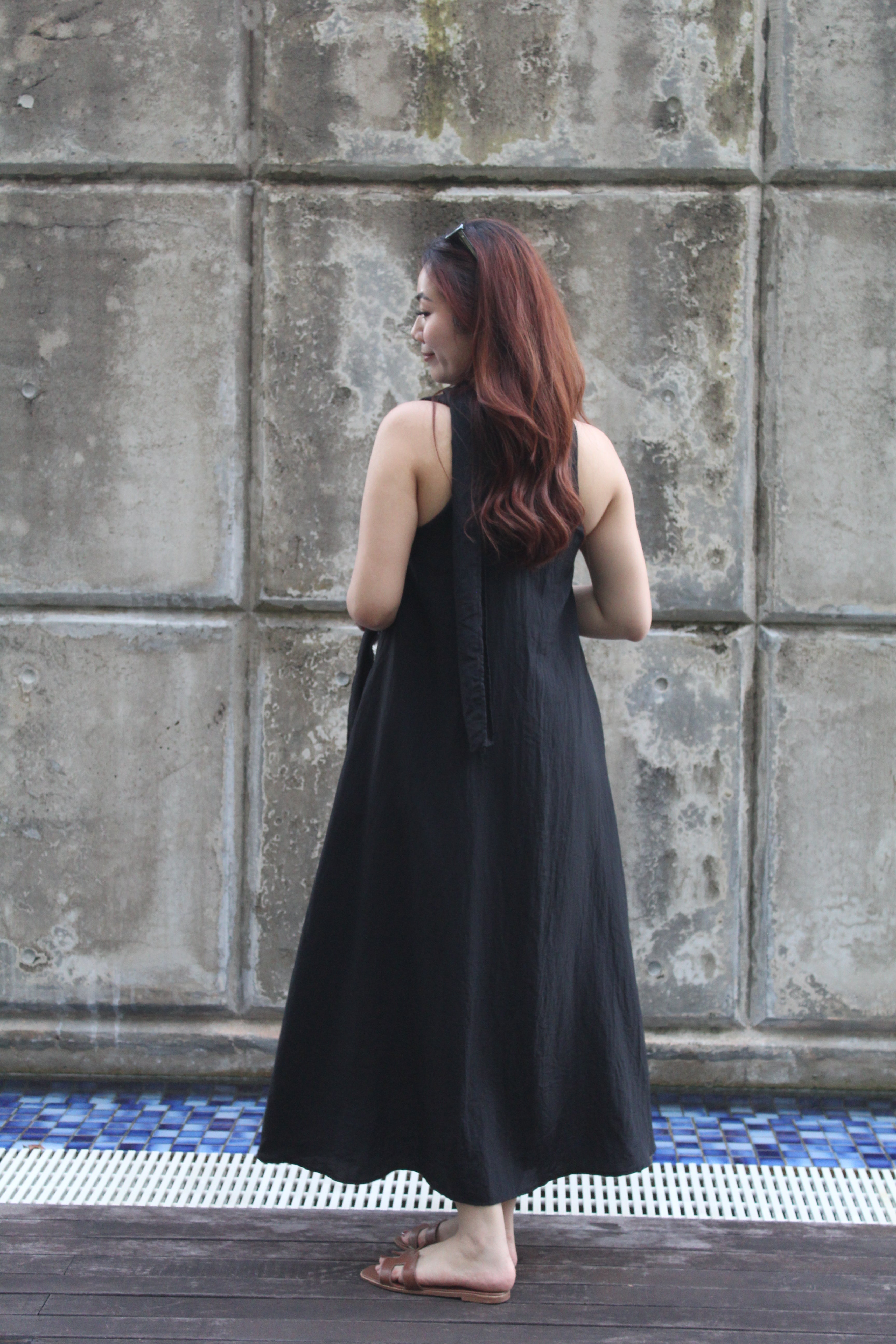 June Flare Maxi Dress (Black)