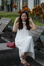 June Flare Maxi Dress (Cream)