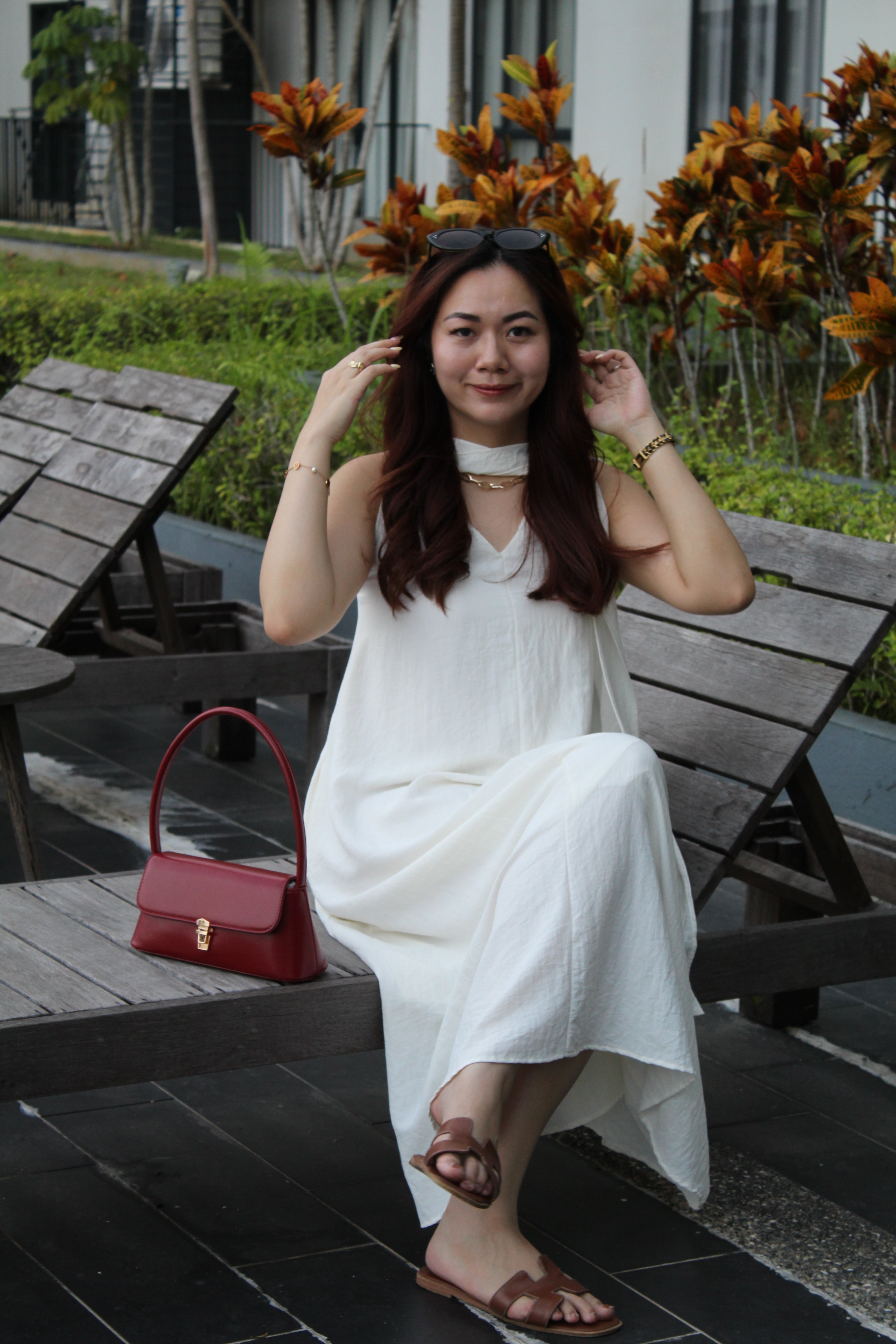 June Flare Maxi Dress (Cream)