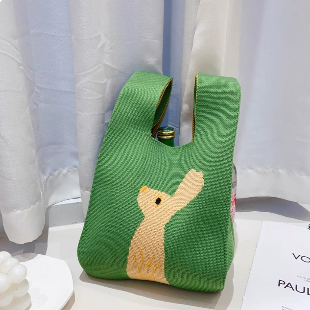 Bunny Knit Bag Green