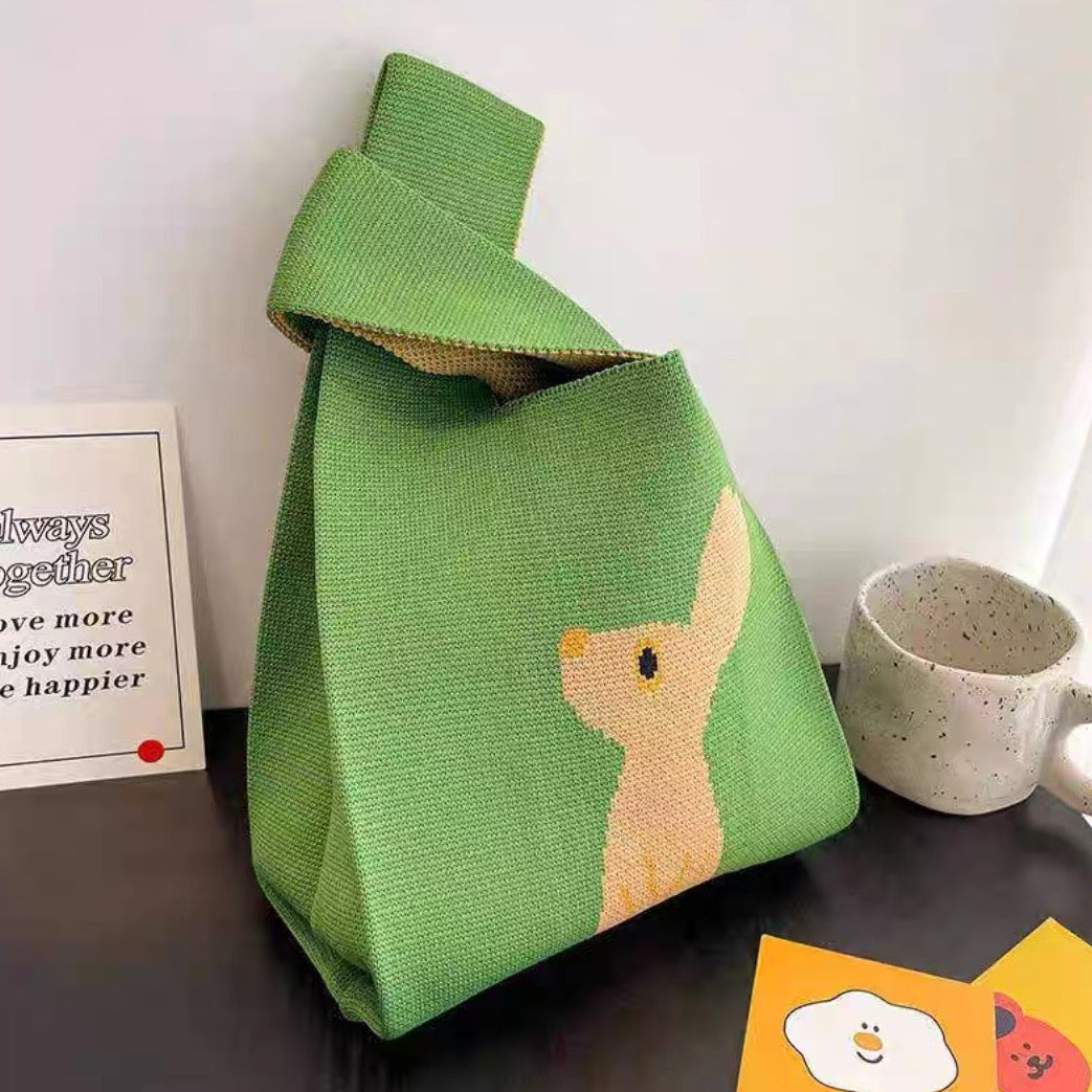 Bunny Knit Bag Green
