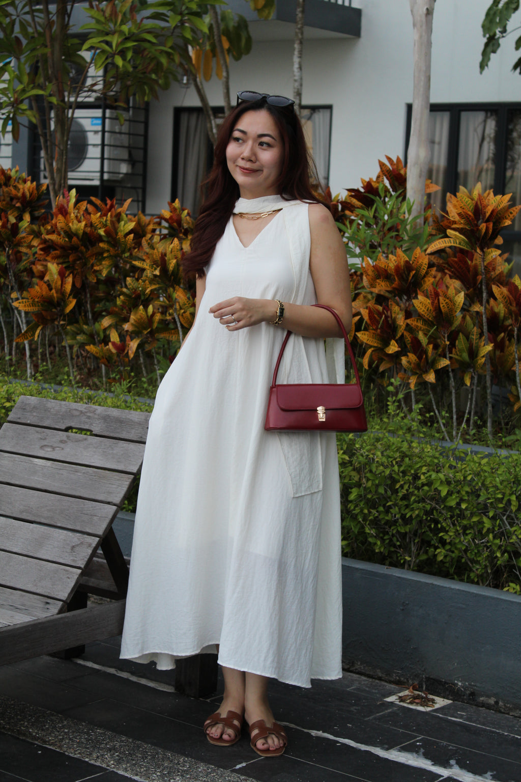 June Flare Maxi Dress (Cream)