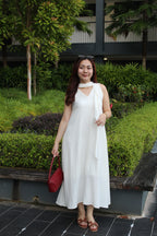 June Flare Maxi Dress (Cream)