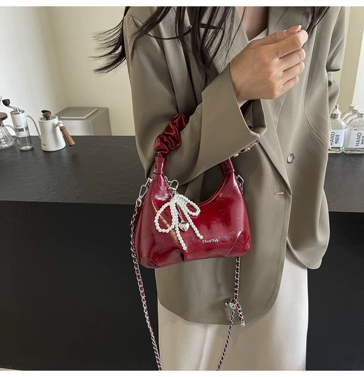 Dumpling Bag with handle (Red)