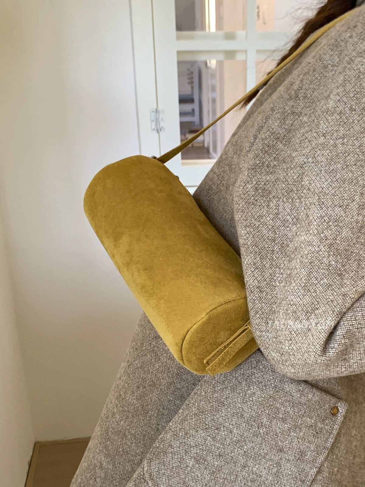 Bolster Suede Bag (Yellow)