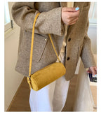 Bolster Suede Bag (Yellow)