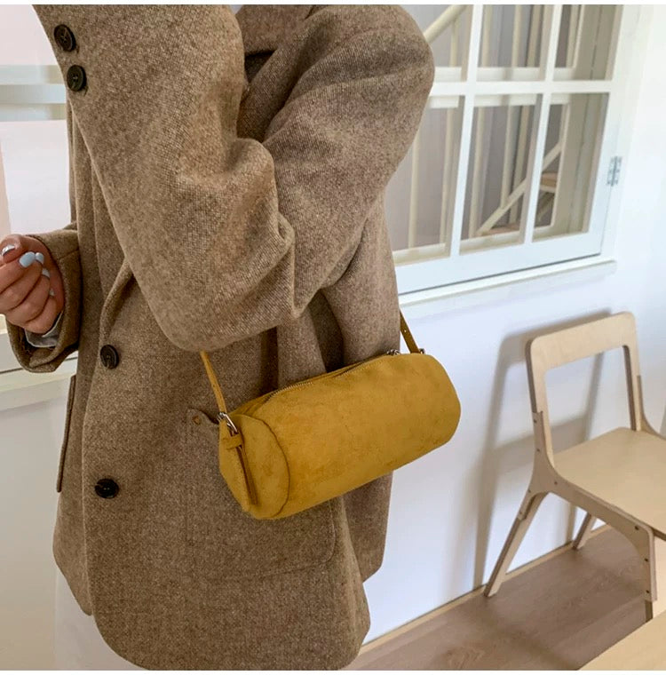Bolster Suede Bag (Yellow)