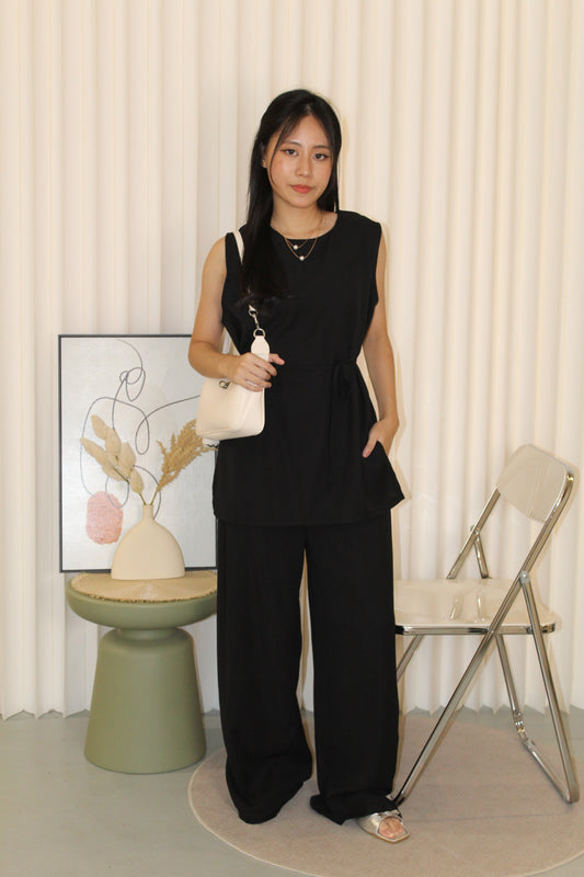 Lauren Two Piece Pants Set (Black)
