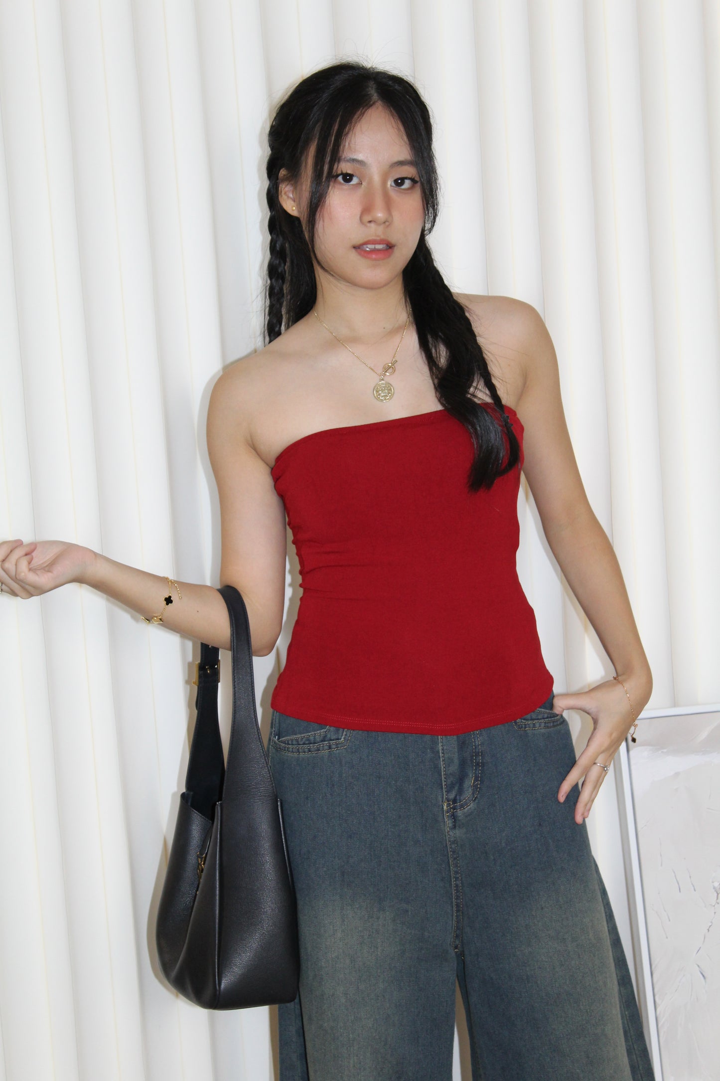 Shelby Padded Tube Top (Black)