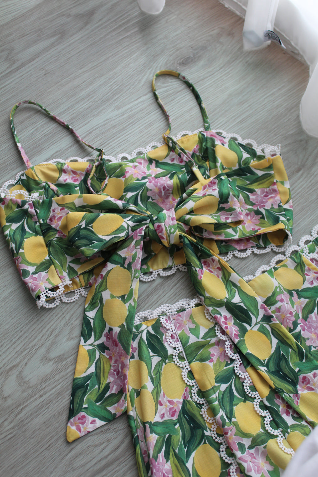 Luna Two Piece Skirt Set (Yellow)