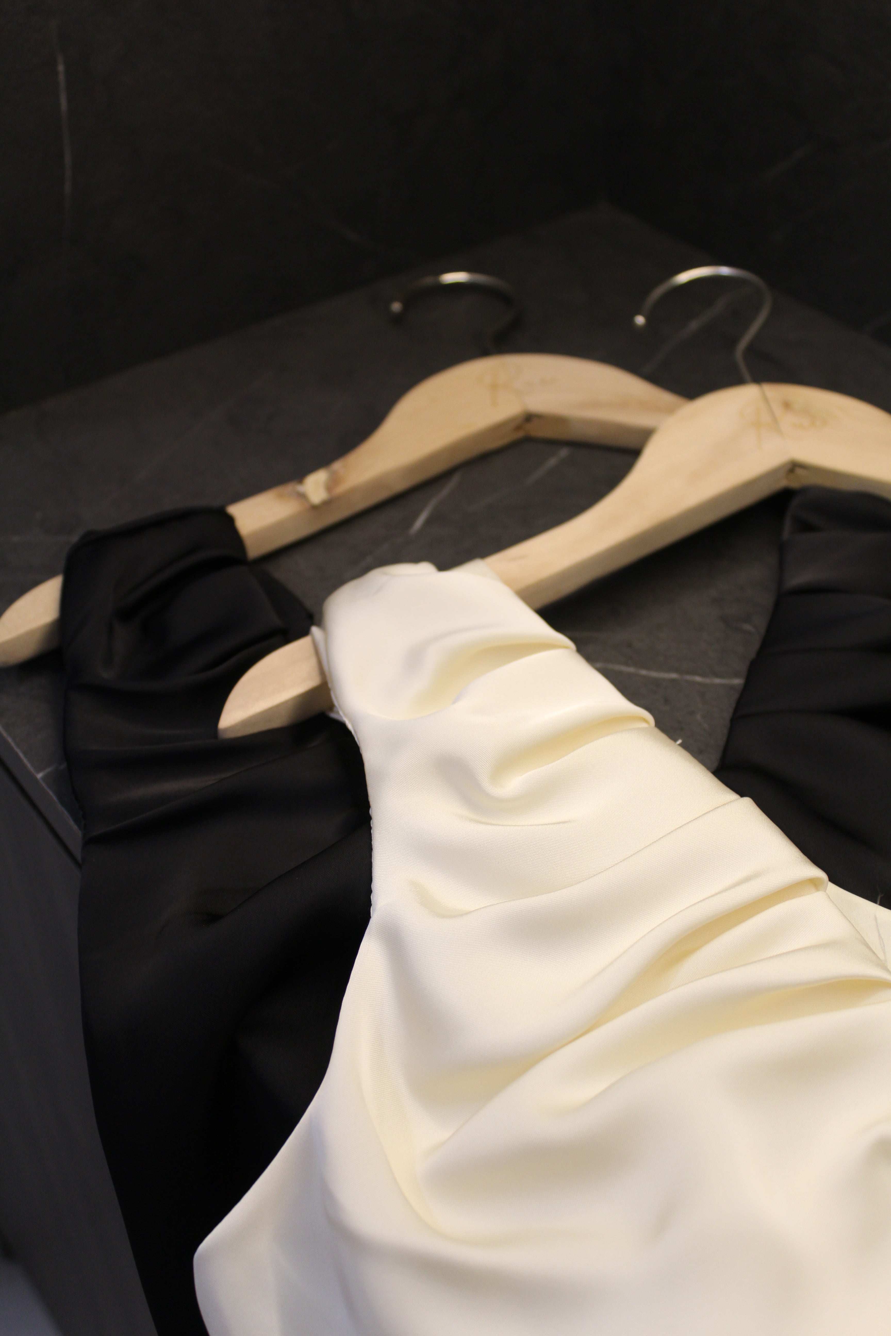 Georgie Satin Midaxi Dress (Black)