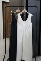 Georgie Satin Midaxi Dress (Black)