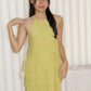 Umeko Layered Mini Dress (Green)