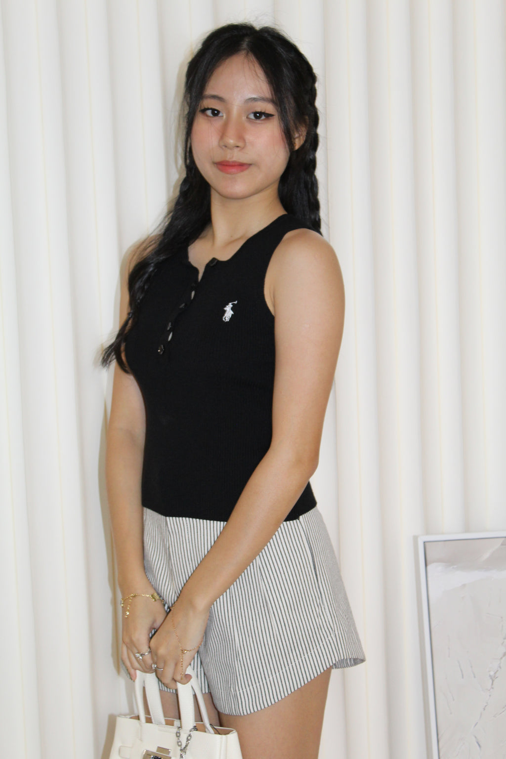 Vannie Knit Sleeveless Top (White)