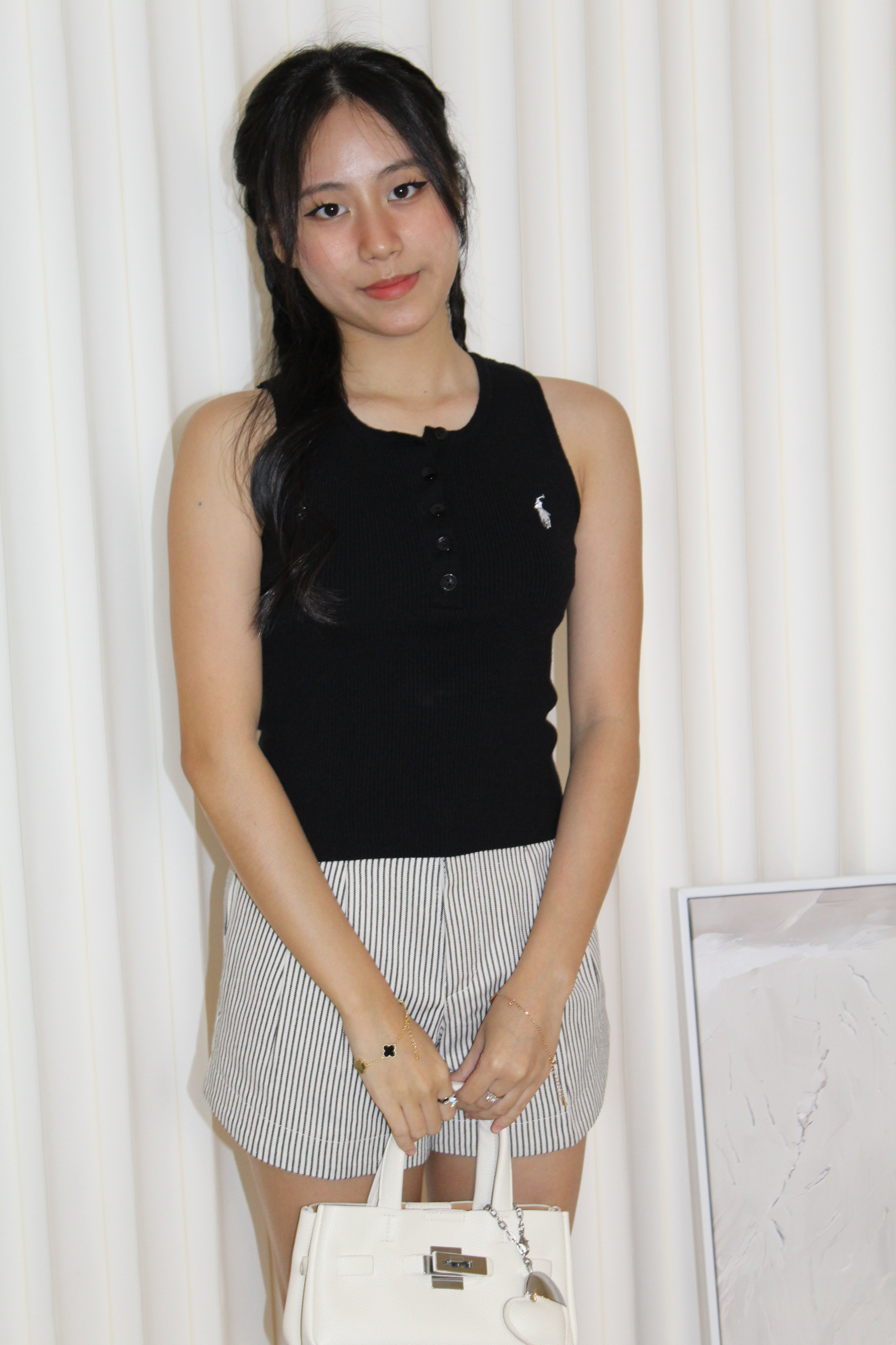 Vannie Knit Sleeveless Top (White)
