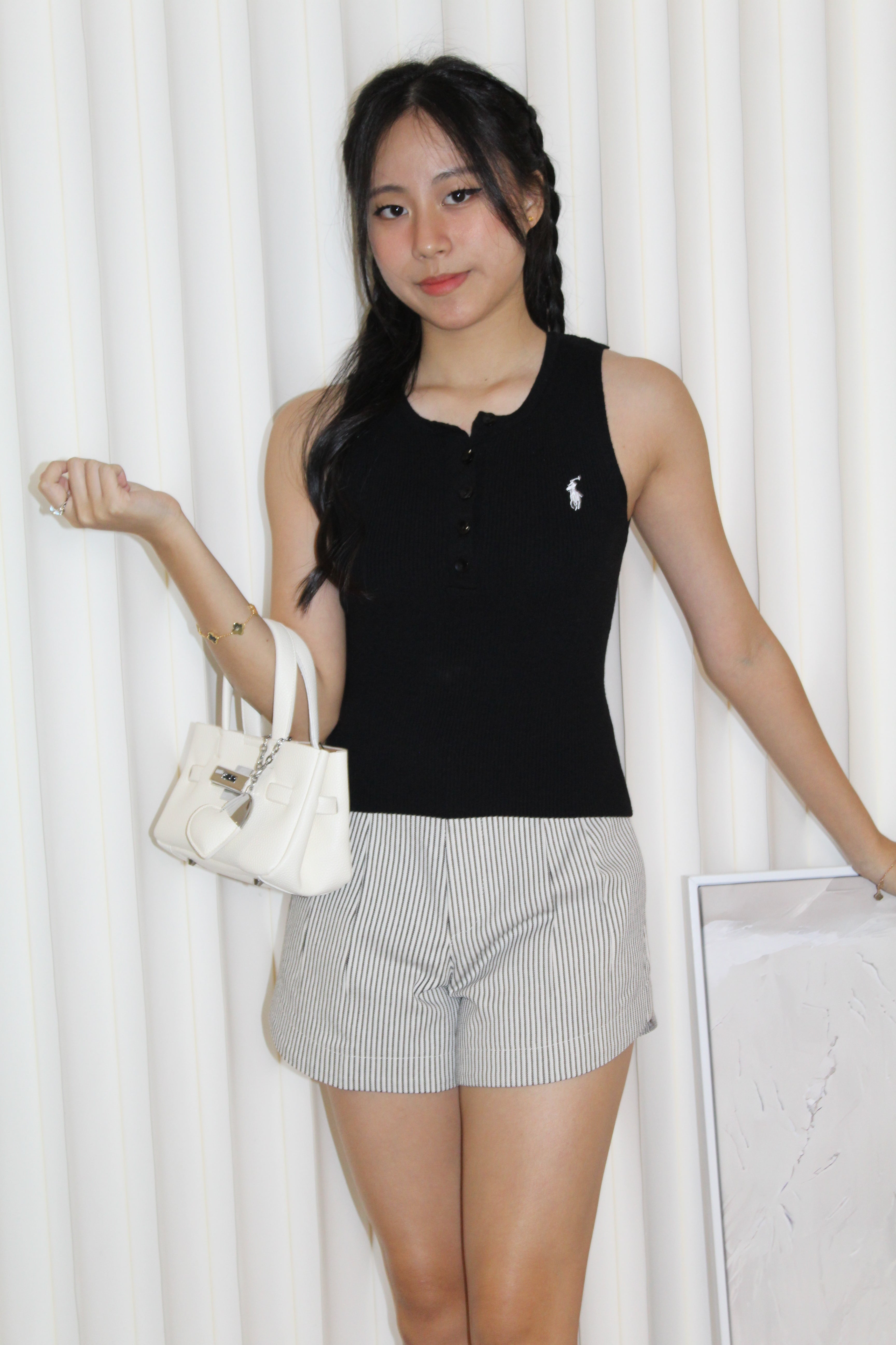 Vannie Knit Sleeveless Top (White)