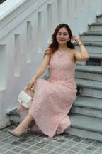 Adryn Halter Maxi Dress (Pink)