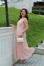 Adryn Halter Maxi Dress (Pink)