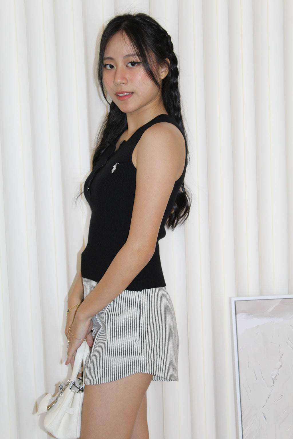 Vannie Knit Sleeveless Top (White)
