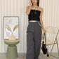 Liora Block Color Suit Pants (Black)