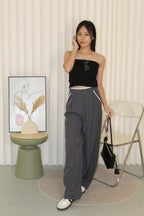 Liora Block Color Suit Pants (Black)