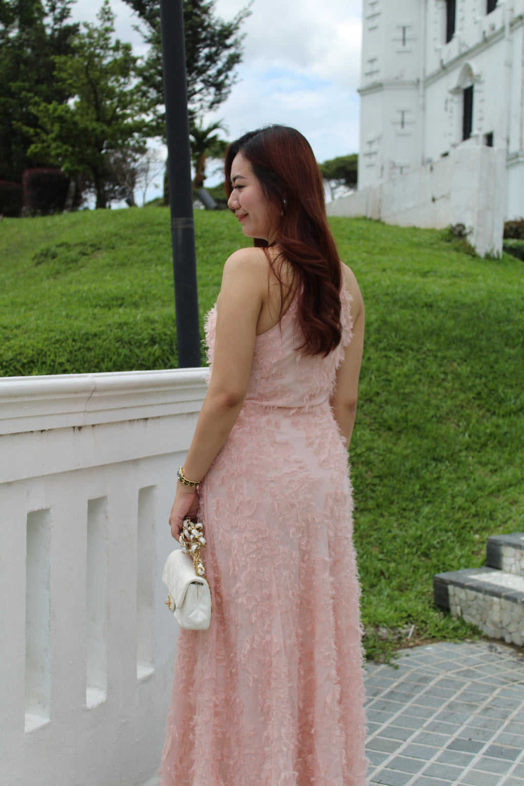 Adryn Halter Maxi Dress (Pink)