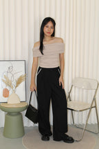 Liora Block Color Suit Pants (Black)
