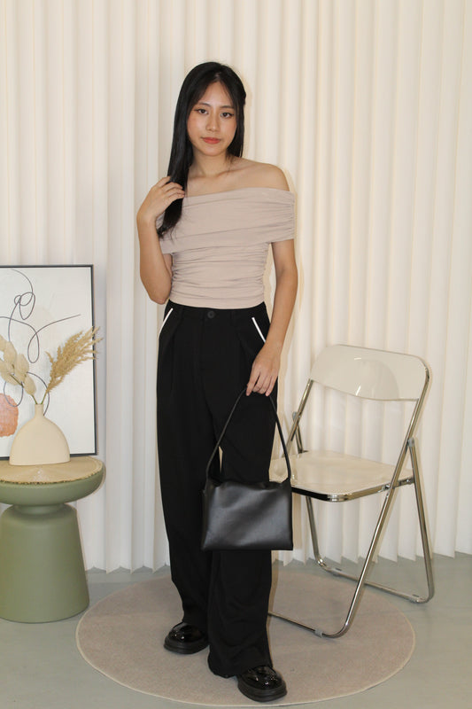Liora Block Color Suit Pants (Black)