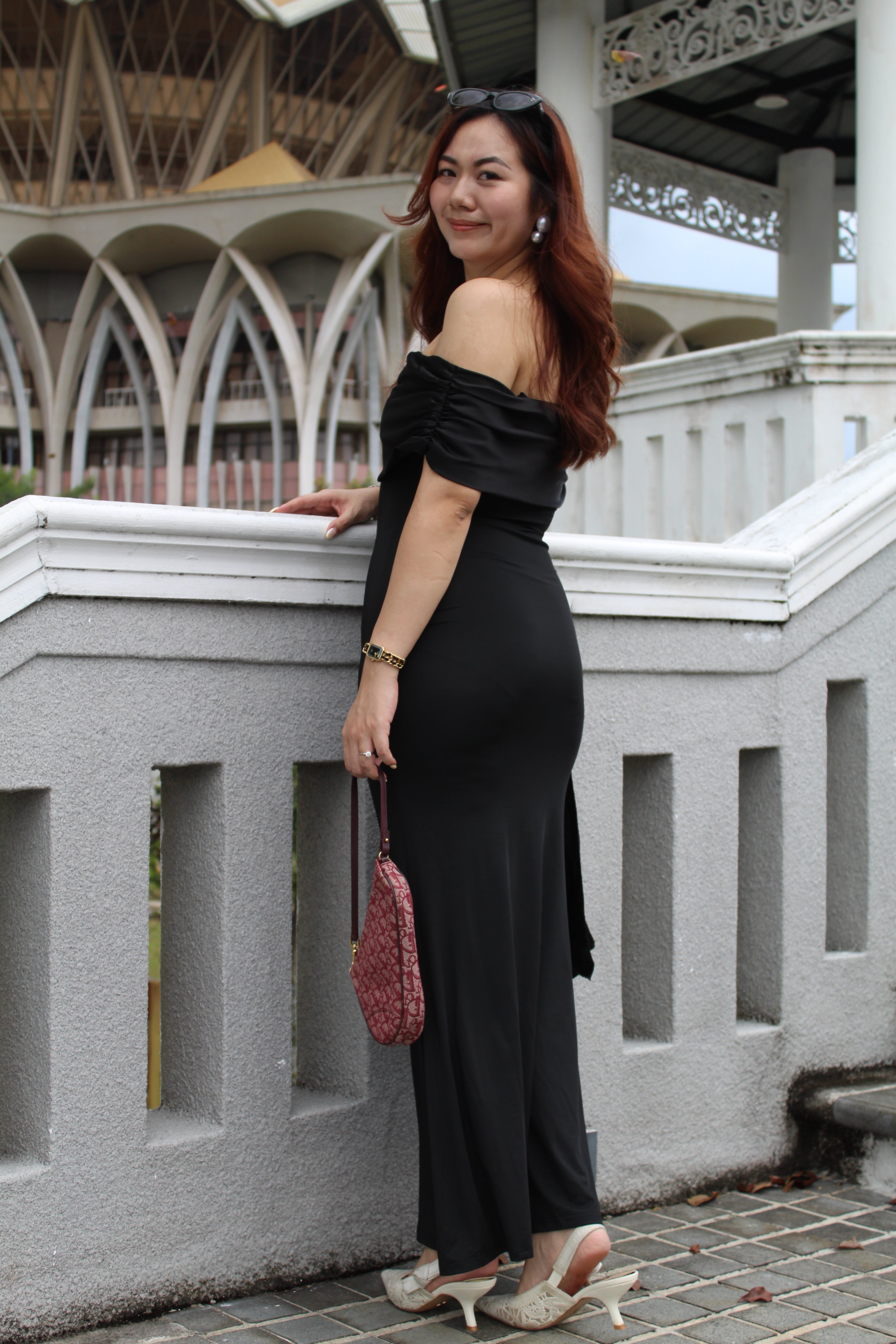 Vanessa Bodycon Maxi Dress (Black)