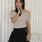 Aralyn Off Shoulder Top (Grey)