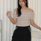Aralyn Off Shoulder Top (Grey)