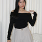 Ravina Long Sleeve Top (Grey)
