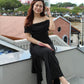 Vanessa Bodycon Maxi Dress (Black)
