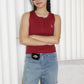 Vannie Knit Sleeveless Top (Red)