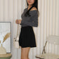 Ravina Long Sleeve Top (Black)