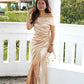 Heidi Off Shoulder Maxi Dress (Champagne)