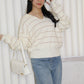 Tsuyu Stripes Knit Top (Cream)