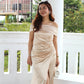 Heidi Off Shoulder Maxi Dress (Champagne)