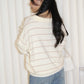 Tsuyu Stripes Knit Top (Cream)
