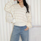 Tsuyu Stripes Knit Top (Cream)