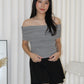 Aralyn Off Shoulder Top (Grey)