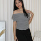 Aralyn Off Shoulder Top (Grey)