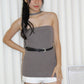 Hennie Ribbed Tube Top (Grey)
