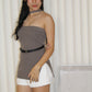 Hennie Ribbed Tube Top (Grey)