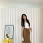 Bella Flare Culottes Pants (Brown)