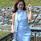 Lorelle Satin Bare Back Maxi Dress (Blue)