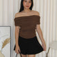 Aralyn Off Shoulder Top (Grey)