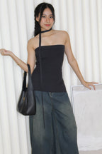 Hennie Ribbed Tube Top (Grey)
