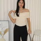 Aralyn Off Shoulder Top (Grey)