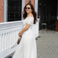 Kathryn Off Shoulder Maxi Dress (White)
